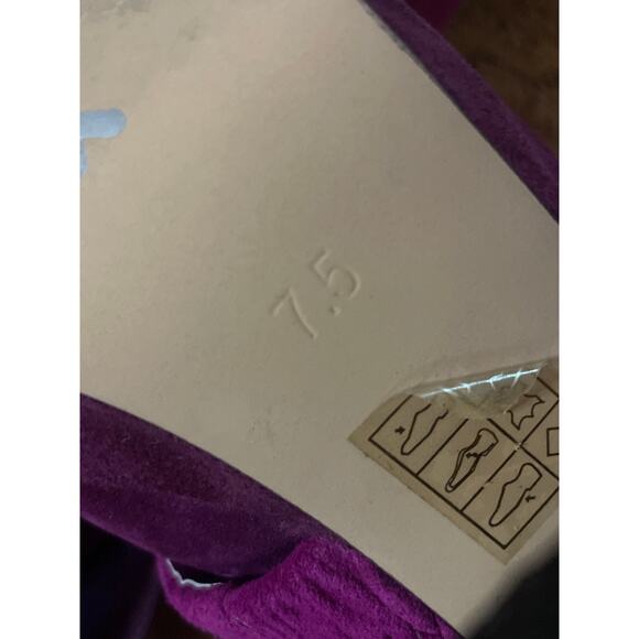 Vintage Y2K JEFFREY CAMPBELL Blink Suede Heels Shoes Purple Fuchsia 7.5 - Picture 8 of 8